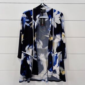 NWT Frank Lyman design made in Canada floral open front drape cover up size 6